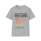 Rules for playing video games